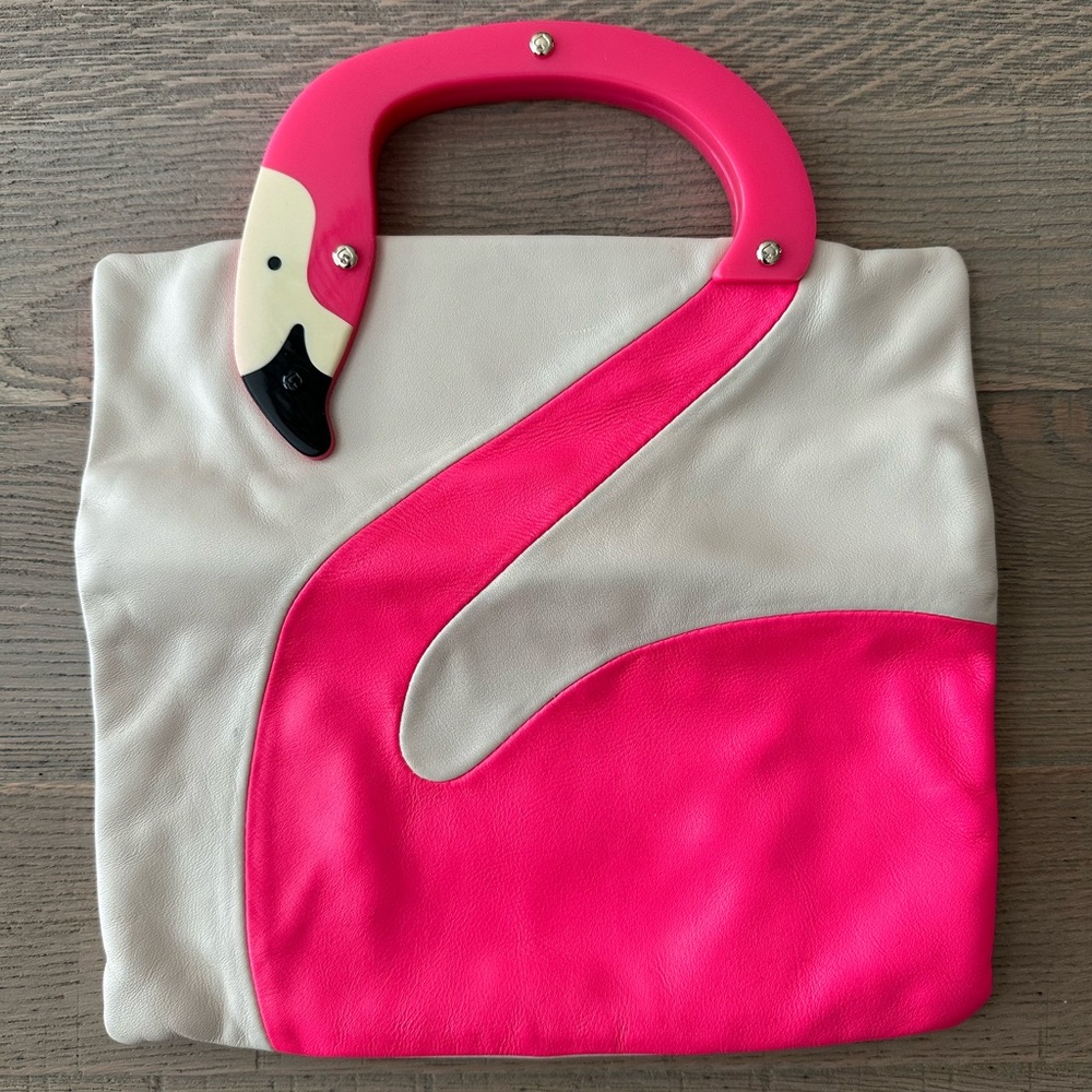 Kate Spade Leather Flamingo Clutch